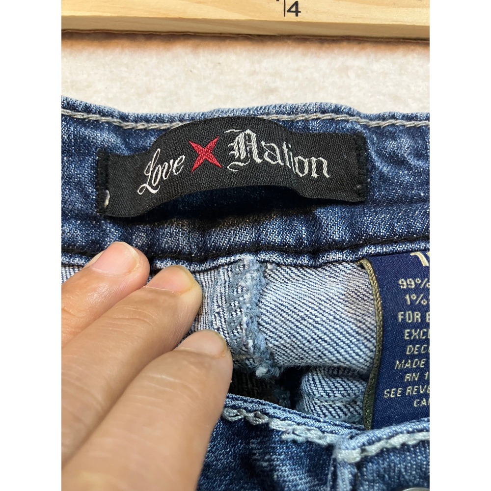 Love Nation Womens Size 16 Medium Wash Bootcut Denim Jeans Contrast Stitching - Picture 5 of 8